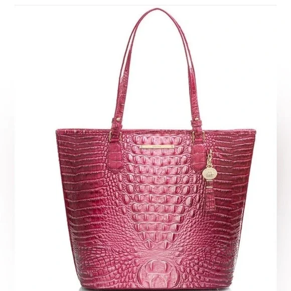 30-Brahmin Asher Magenta Ombré Melbourne Tote NWT - Picture 2 of 13